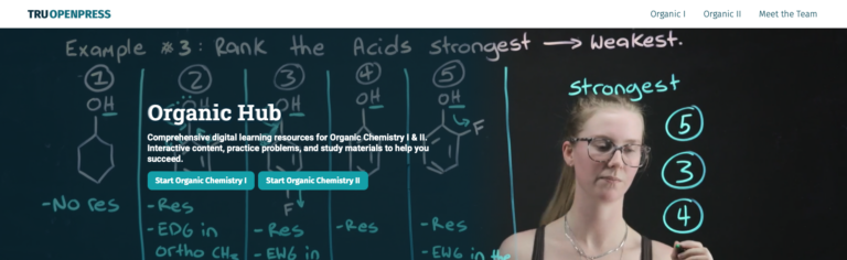 Organic Chemistry Digital Learning Resources – Organic 1 and Organic 2